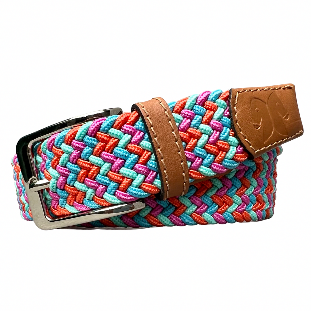 Cinto elastic rainbow | rosa e laranja