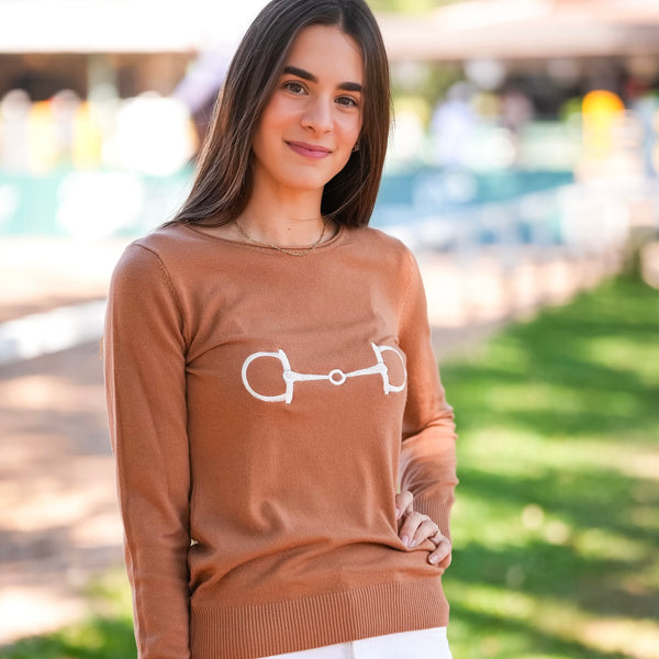 Tricot "bridão" | caramelo + off white