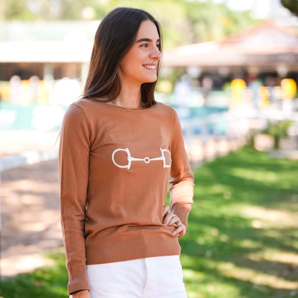 Tricot "bridão" | caramelo + off white