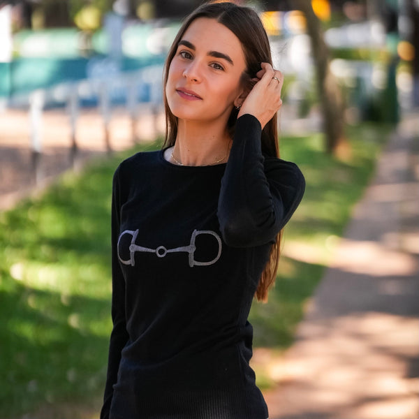 Tricot "bridão" | preto + chumbo