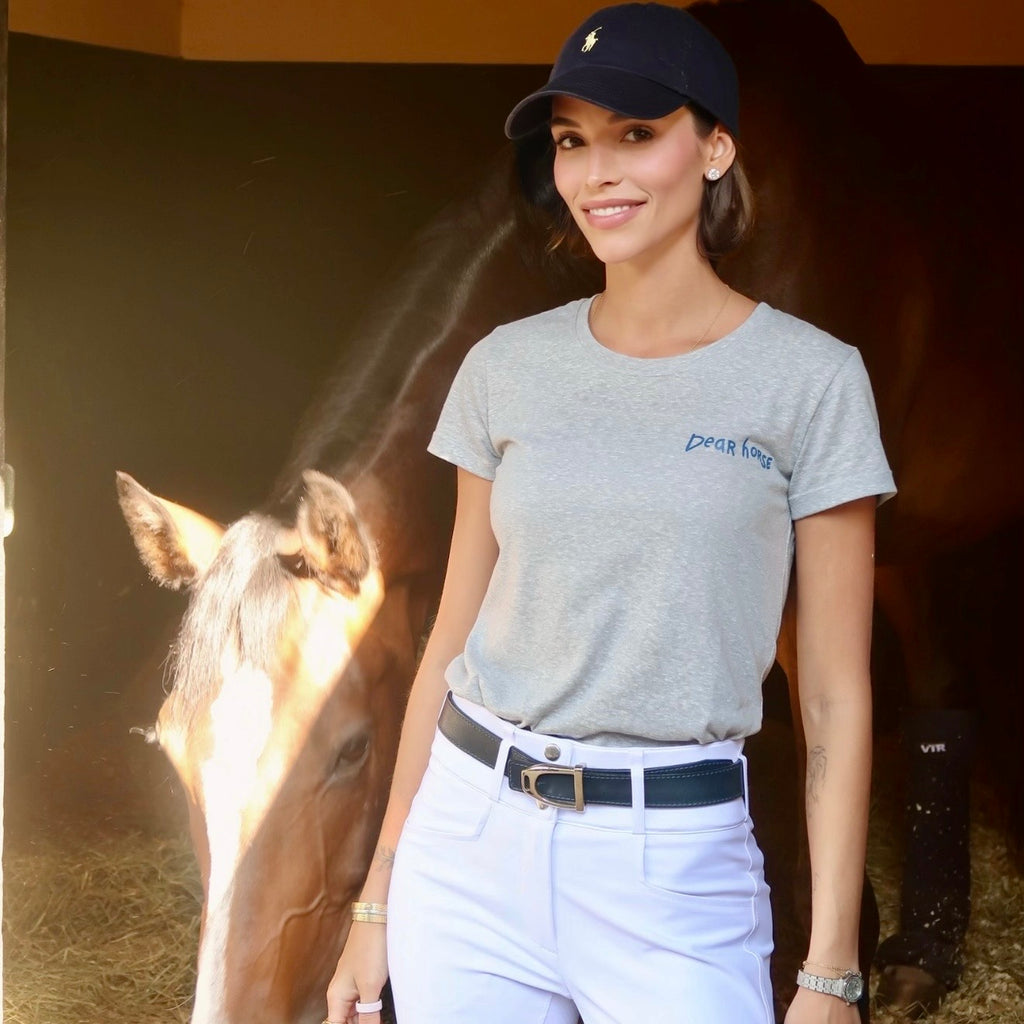 Camiseta "Dear Horse" | Azul Mescla