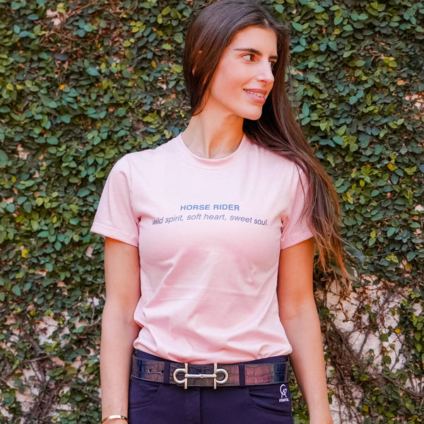 Camiseta "horse rider" | Rosa