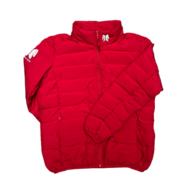 Casaco pluma top | vermelho